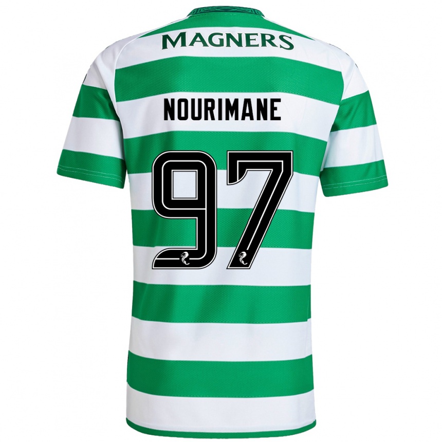 Niño Fútbol Camiseta Addi Nourimane #97 Verde Blanco 1ª Equipación 2024/25 México