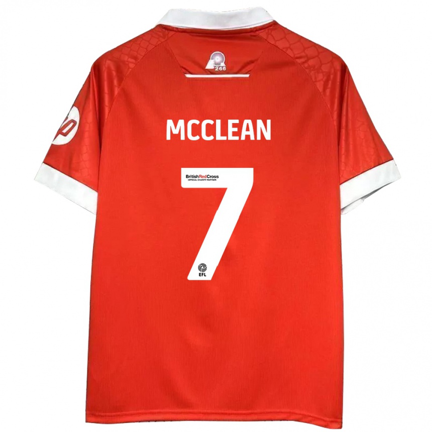 Niño Fútbol Camiseta James Mcclean #7 Rojo Blanco 1ª Equipación 2024/25 México