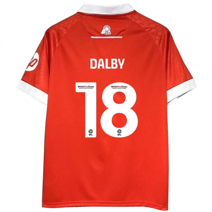 Niño Fútbol Camiseta Sam Dalby #18 Rojo Blanco 1ª Equipación 2024/25 México