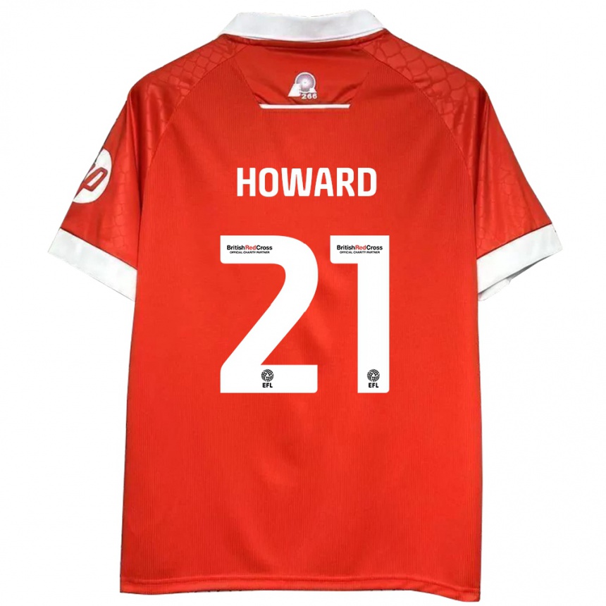 Niño Fútbol Camiseta Mark Howard #21 Rojo Blanco 1ª Equipación 2024/25 México