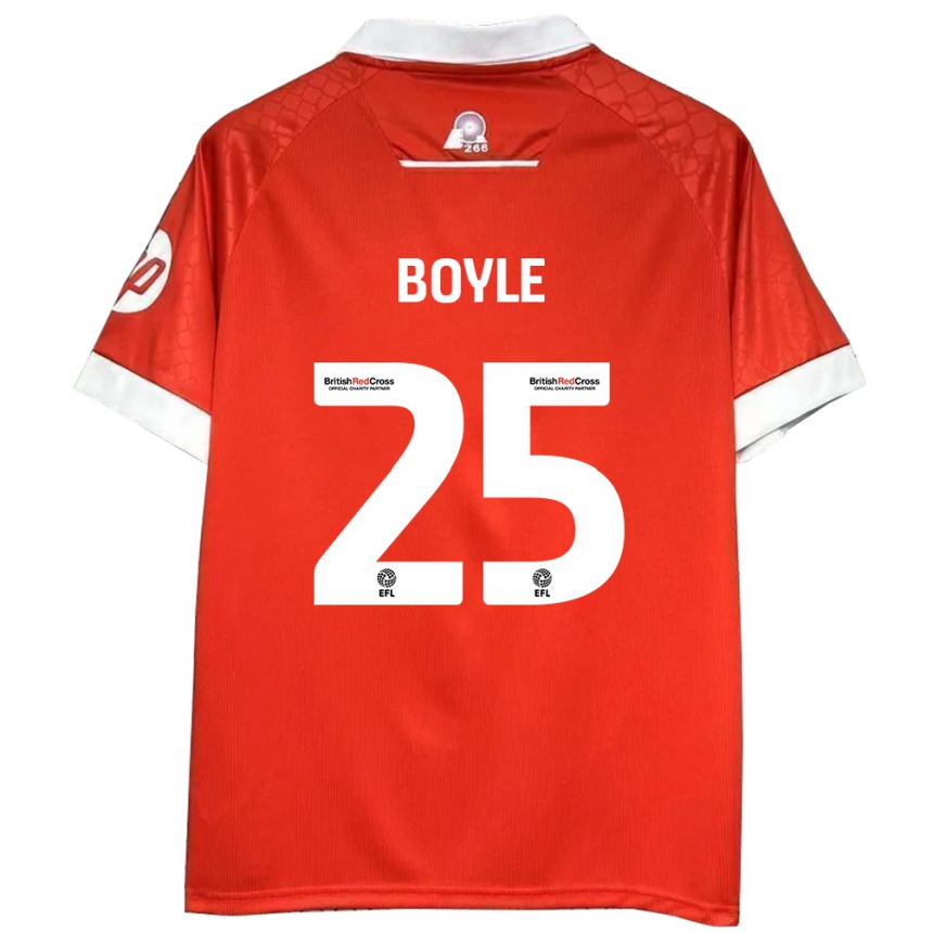 Niño Fútbol Camiseta Will Boyle #25 Rojo Blanco 1ª Equipación 2024/25 México