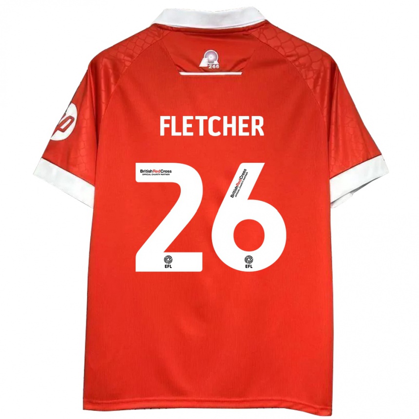 Niño Fútbol Camiseta Steven Fletcher #26 Rojo Blanco 1ª Equipación 2024/25 México