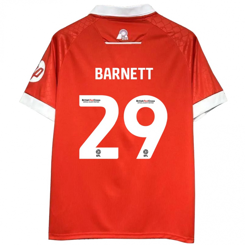 Niño Fútbol Camiseta Ryan Barnett #29 Rojo Blanco 1ª Equipación 2024/25 México