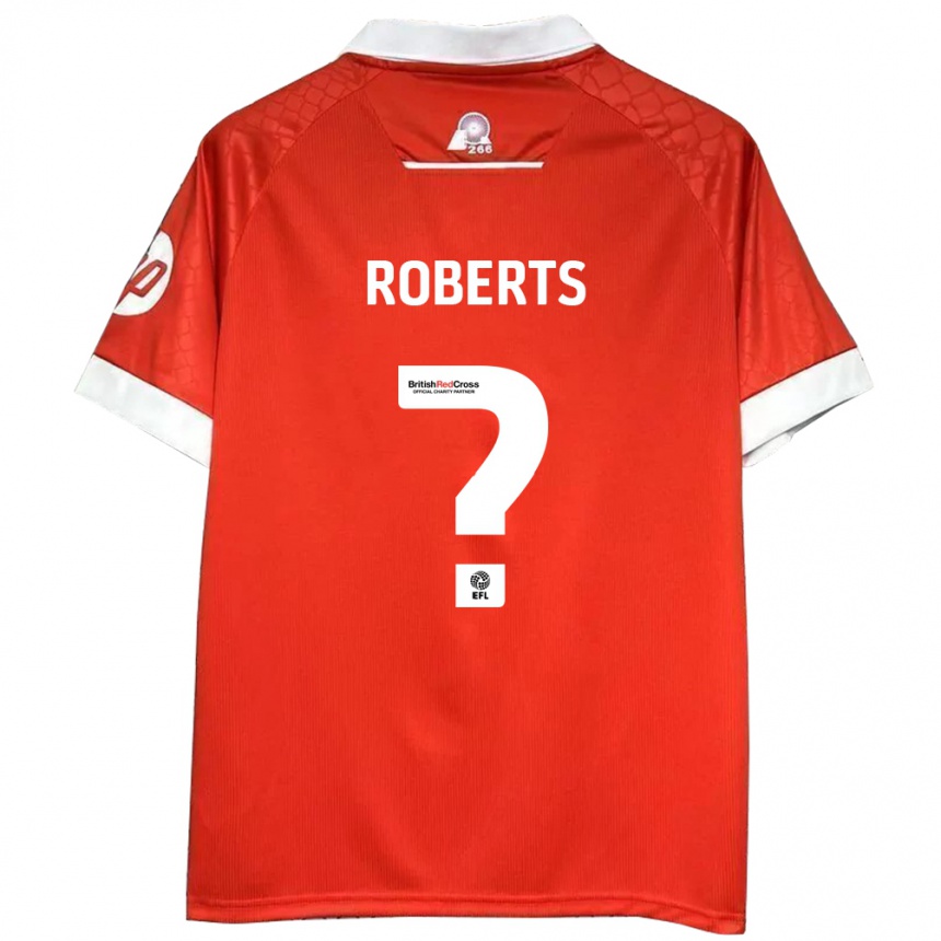 Niño Fútbol Camiseta Hari Roberts #0 Rojo Blanco 1ª Equipación 2024/25 México