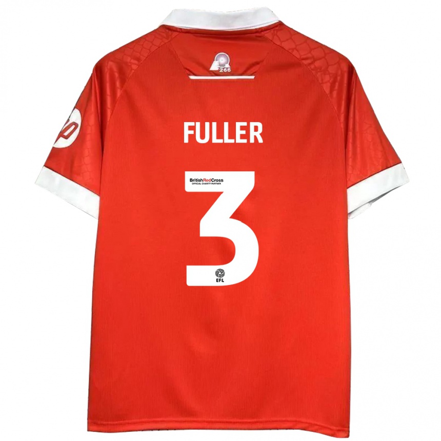 Niño Fútbol Camiseta Olivia Fuller #3 Rojo Blanco 1ª Equipación 2024/25 México