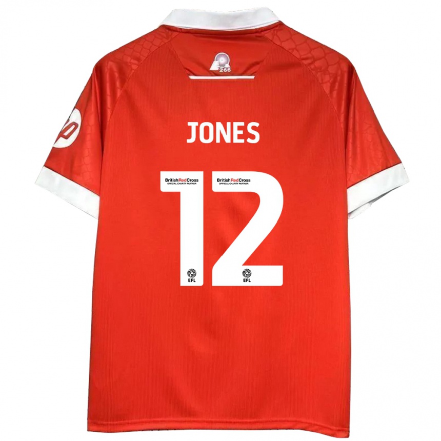 Niño Fútbol Camiseta Carra Jones #12 Rojo Blanco 1ª Equipación 2024/25 México