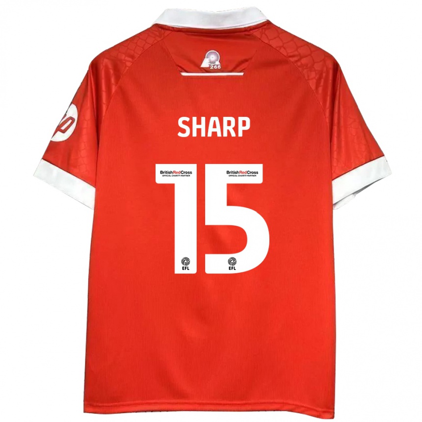 Niño Fútbol Camiseta Katie Sharp #15 Rojo Blanco 1ª Equipación 2024/25 México