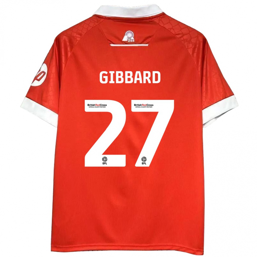 Niño Fútbol Camiseta Mari Gibbard #27 Rojo Blanco 1ª Equipación 2024/25 México