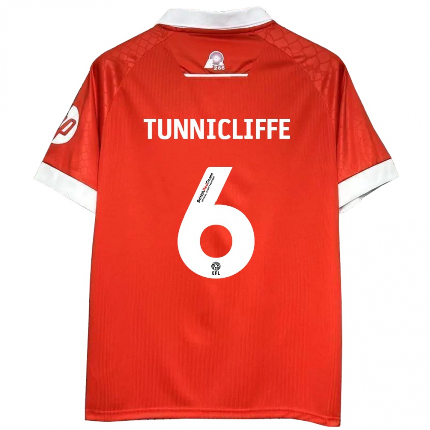 Niño Fútbol Camiseta Jordan Tunnicliffe #6 Rojo Blanco 1ª Equipación 2024/25 México