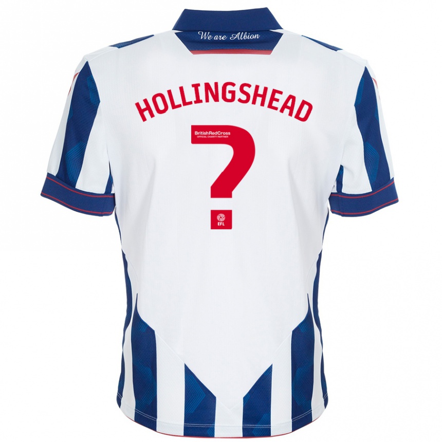 Niño Fútbol Camiseta Ronnie Hollingshead #0 Blanco Azul Oscuro 1ª Equipación 2024/25 México