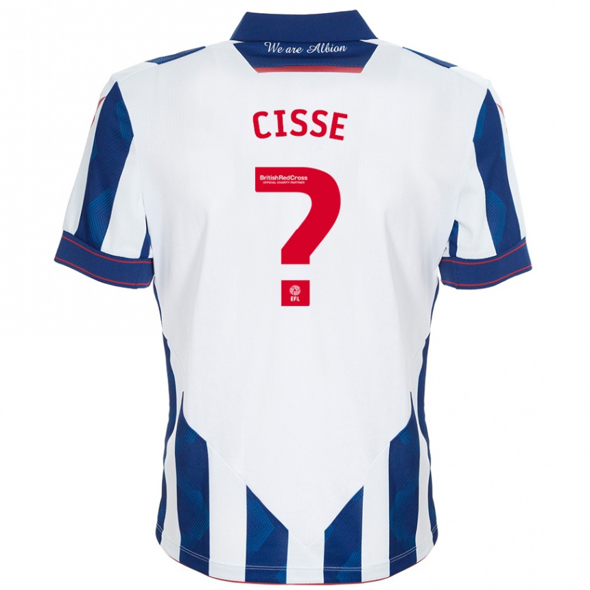 Niño Fútbol Camiseta Ben Cisse #0 Blanco Azul Oscuro 1ª Equipación 2024/25 México