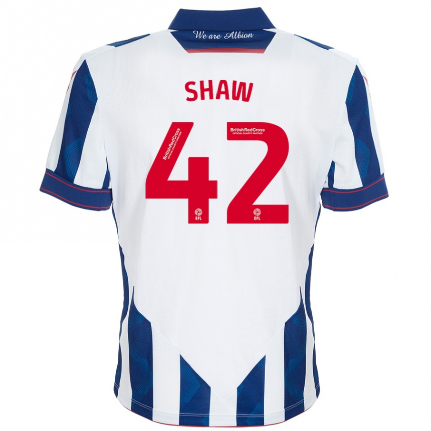 Niño Fútbol Camiseta Josh Shaw #42 Blanco Azul Oscuro 1ª Equipación 2024/25 México