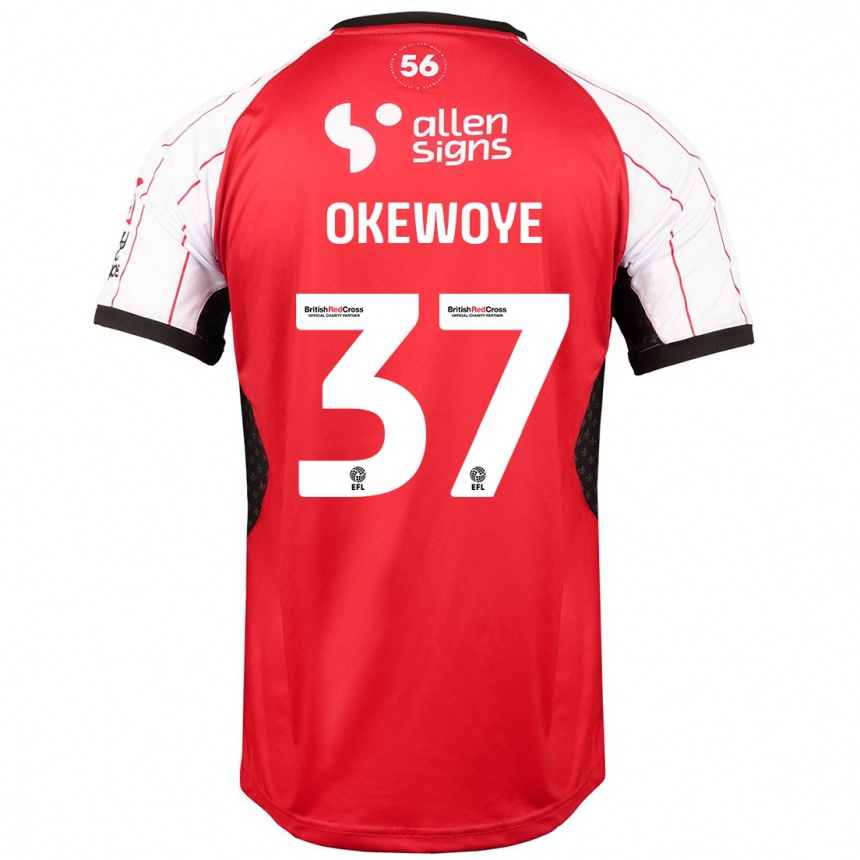 Niño Fútbol Camiseta Gbolahan Okewoye #37 Blanco 1ª Equipación 2024/25 México