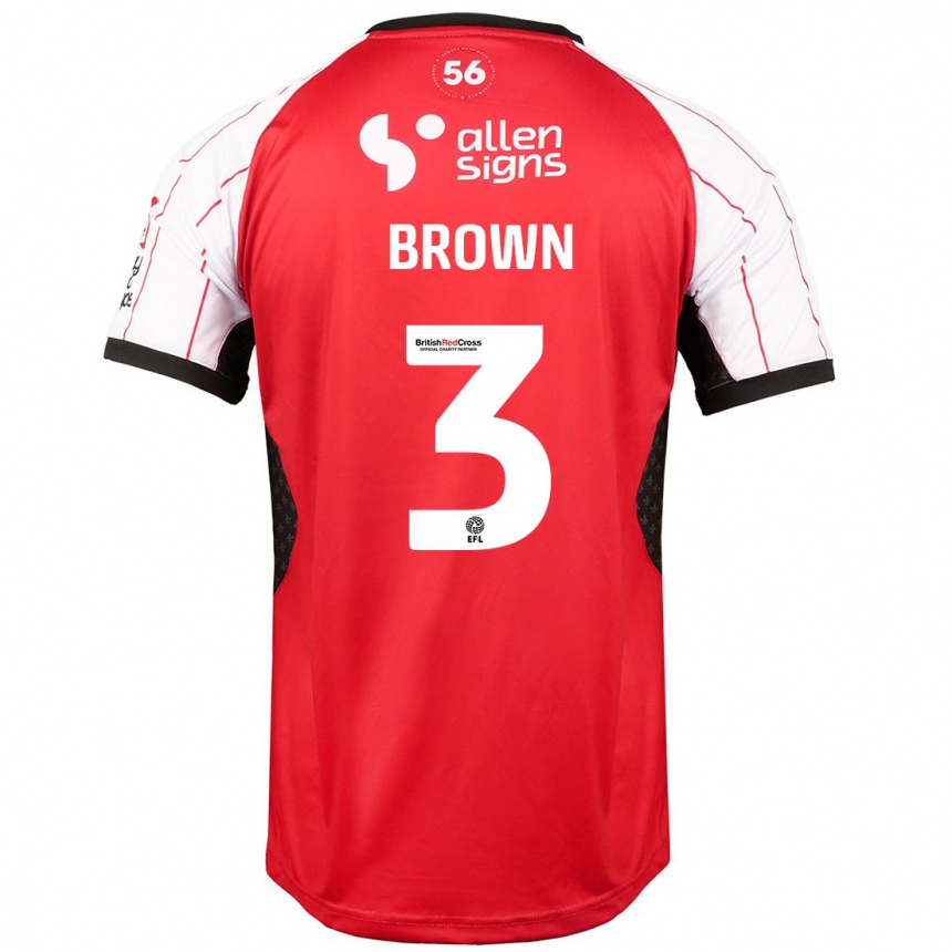 Niño Fútbol Camiseta Jaden Brown #3 Blanco 1ª Equipación 2024/25 México