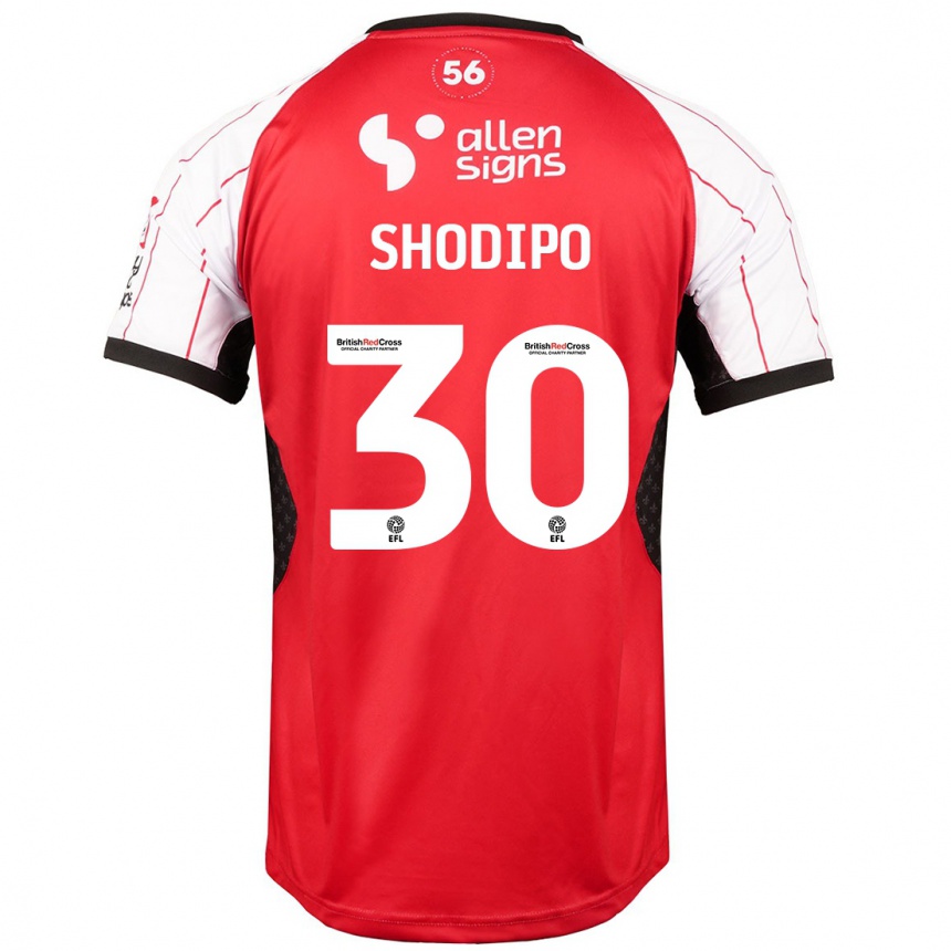 Niño Fútbol Camiseta Olamide Shodipo #30 Blanco 1ª Equipación 2024/25 México