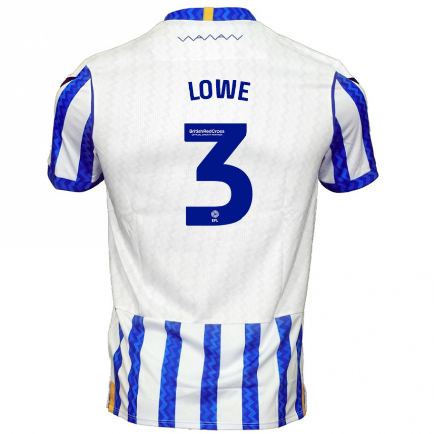 Niño Fútbol Camiseta Max Lowe #3 Azul Blanco 1ª Equipación 2024/25 México