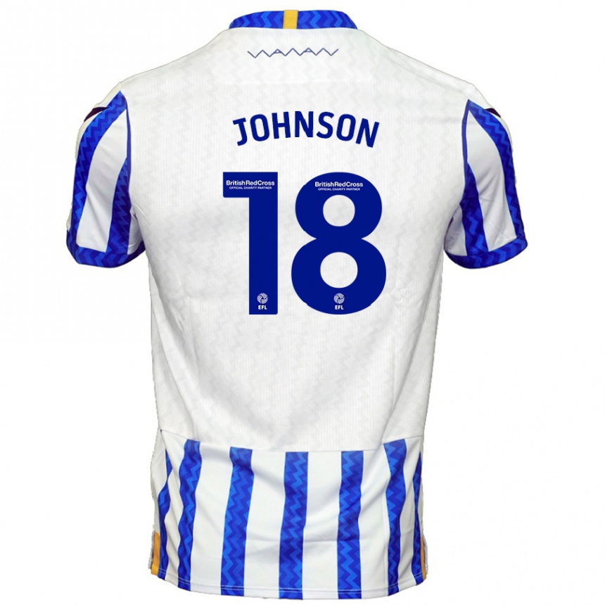 Niño Fútbol Camiseta Marvin Johnson #18 Azul Blanco 1ª Equipación 2024/25 México