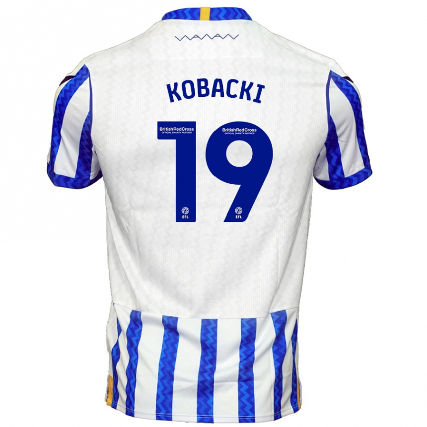 Niño Fútbol Camiseta Olaf Kobacki #19 Azul Blanco 1ª Equipación 2024/25 México