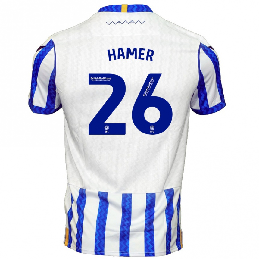 Niño Fútbol Camiseta Ben Hamer #26 Azul Blanco 1ª Equipación 2024/25 México