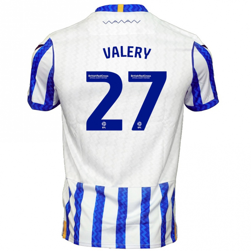 Niño Fútbol Camiseta Yan Valery #27 Azul Blanco 1ª Equipación 2024/25 México