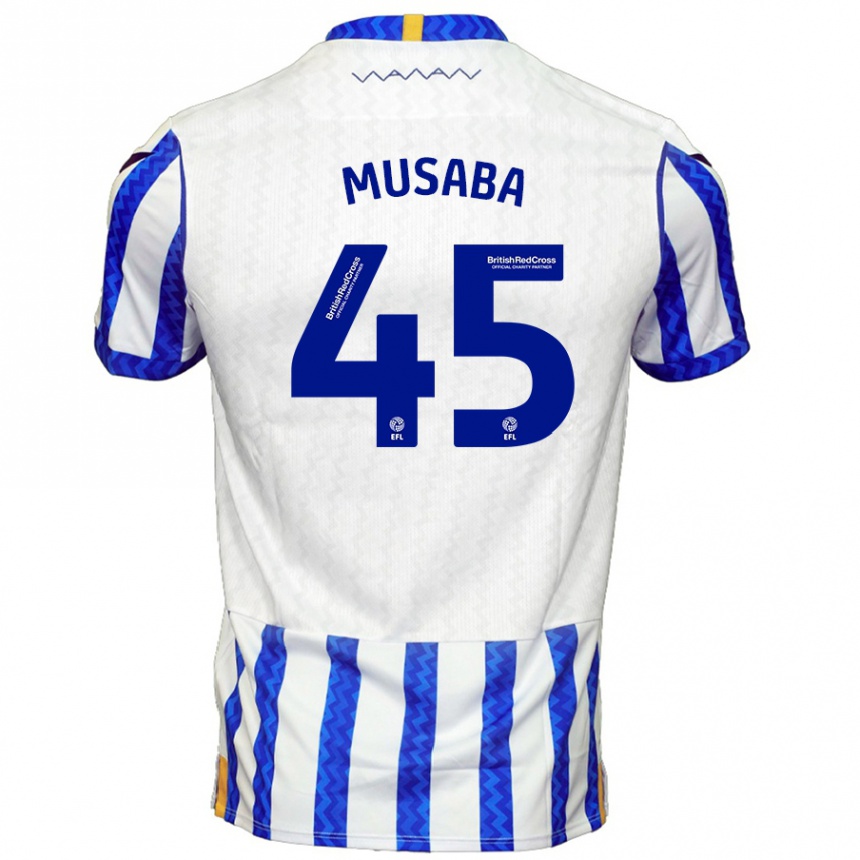 Niño Fútbol Camiseta Anthony Musaba #45 Azul Blanco 1ª Equipación 2024/25 México