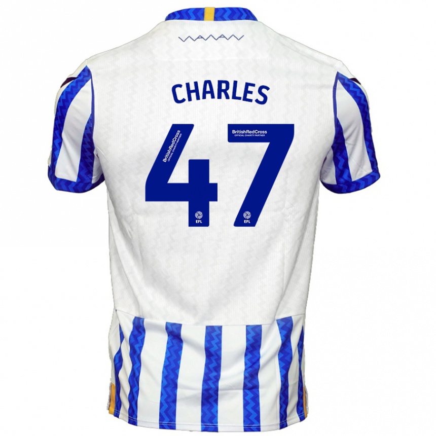 Niño Fútbol Camiseta Pierce Charles #47 Azul Blanco 1ª Equipación 2024/25 México