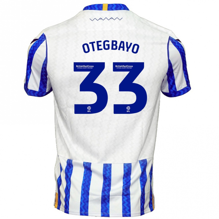 Niño Fútbol Camiseta Gabriel Otegbayo #33 Azul Blanco 1ª Equipación 2024/25 México