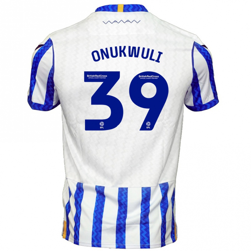 Niño Fútbol Camiseta Favour Onukwuli #39 Azul Blanco 1ª Equipación 2024/25 México