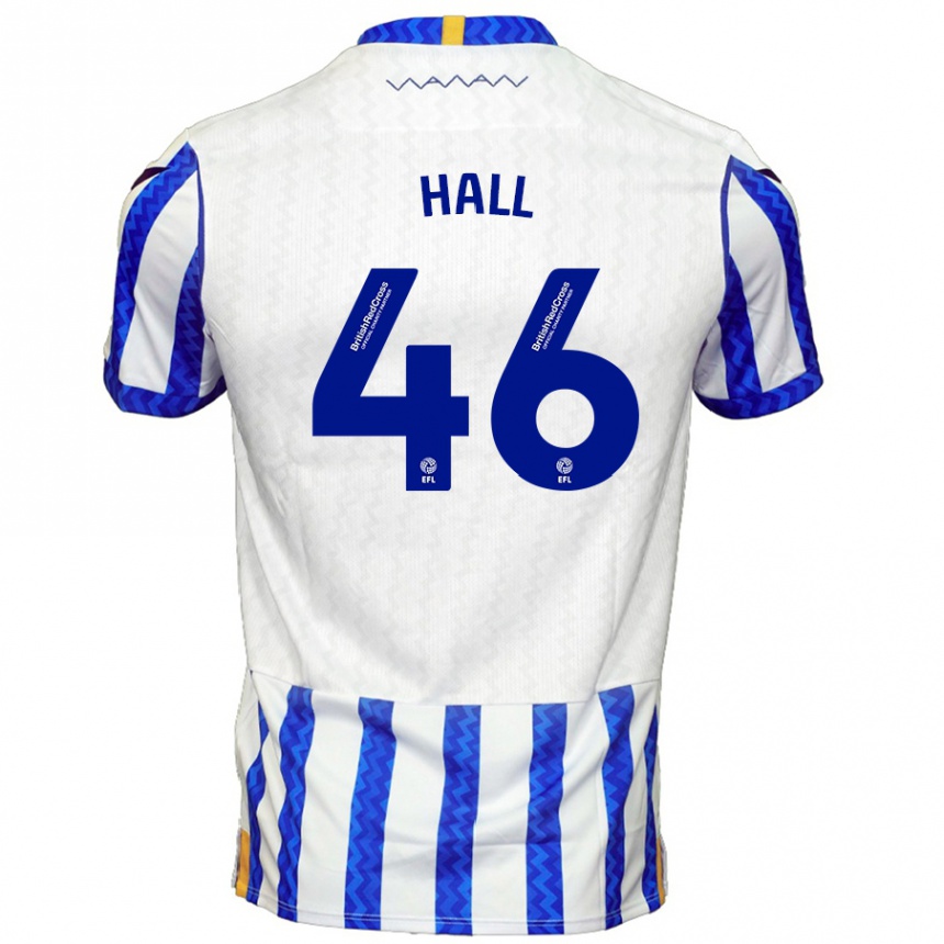 Niño Fútbol Camiseta Jack Hall #46 Azul Blanco 1ª Equipación 2024/25 México