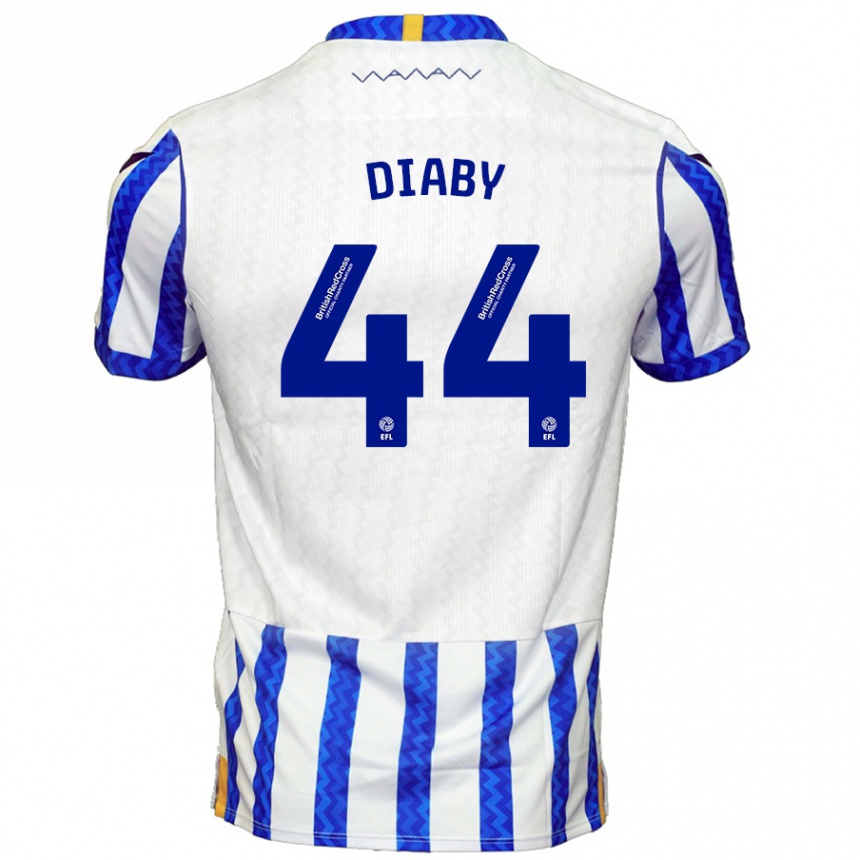 Niño Fútbol Camiseta Momo Diaby #44 Azul Blanco 1ª Equipación 2024/25 México