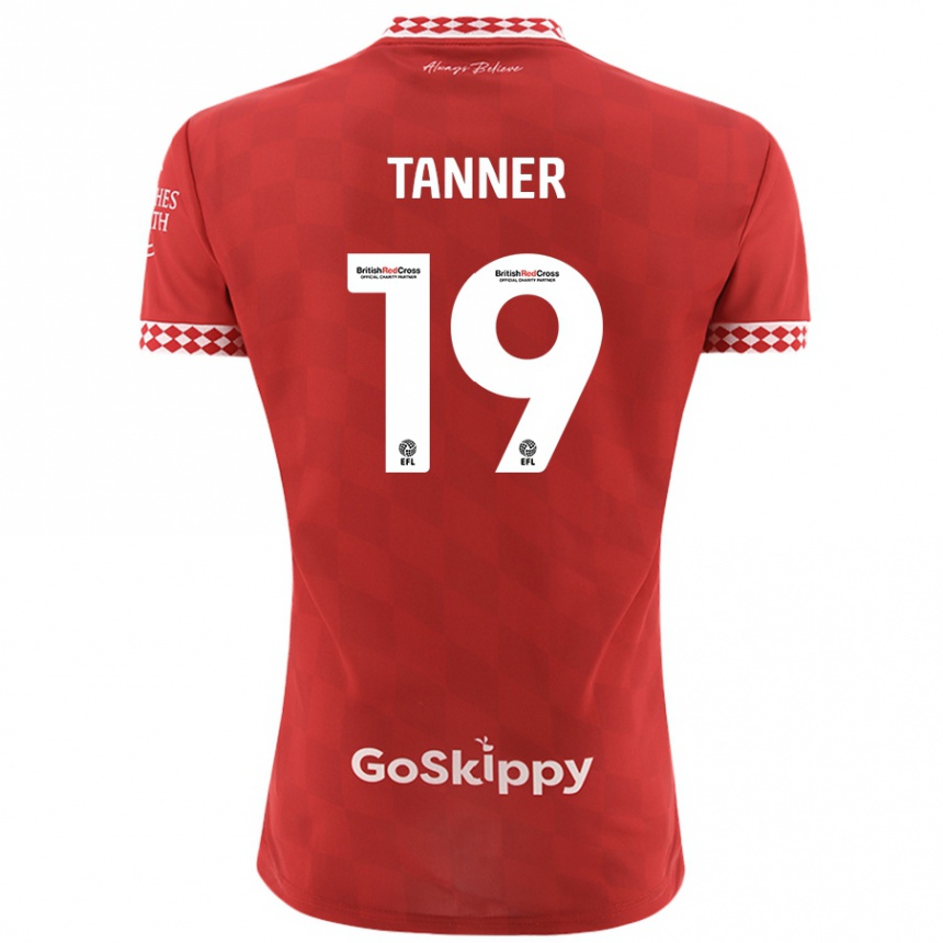 Niño Fútbol Camiseta George Tanner #19 Rojo 1ª Equipación 2024/25 México