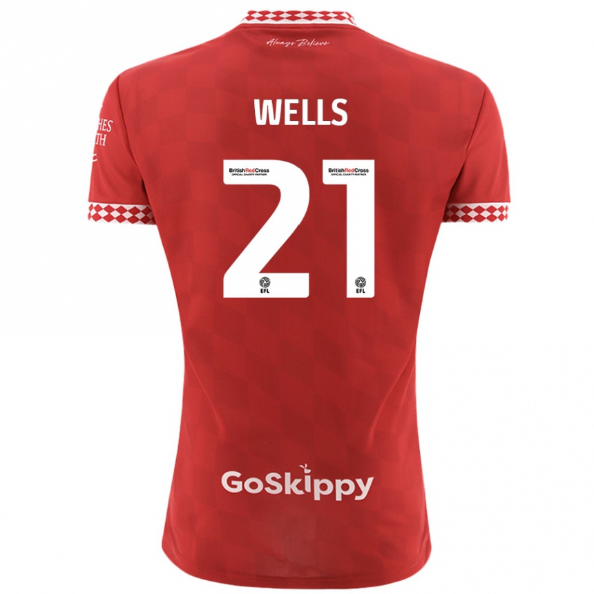 Niño Fútbol Camiseta Nahki Wells #21 Rojo 1ª Equipación 2024/25 México