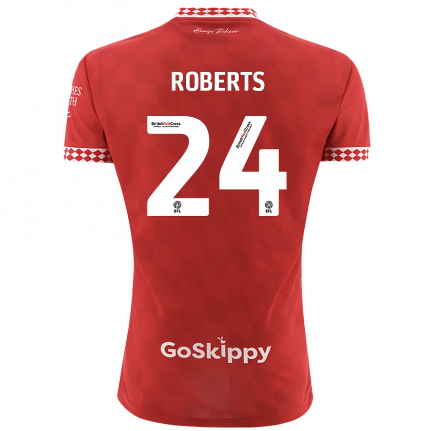 Niño Fútbol Camiseta Haydon Roberts #24 Rojo 1ª Equipación 2024/25 México