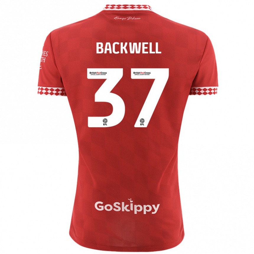 Niño Fútbol Camiseta Tommy Backwell #37 Rojo 1ª Equipación 2024/25 México