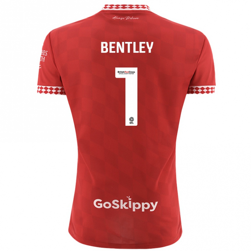 Niño Fútbol Camiseta Fran Bentley #1 Rojo 1ª Equipación 2024/25 México