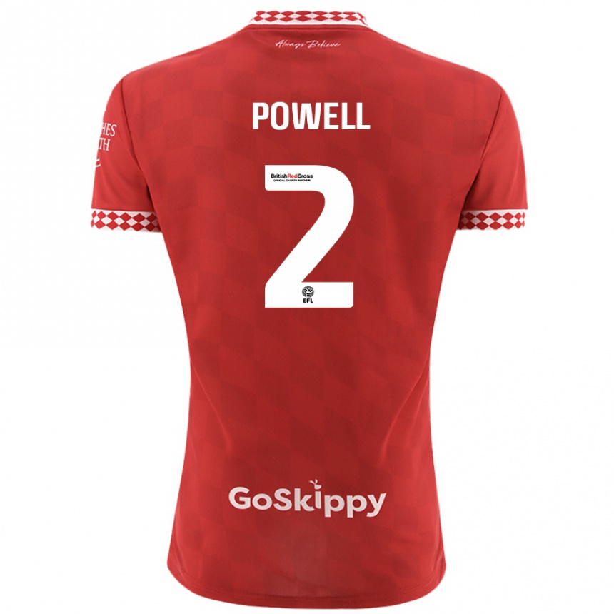 Niño Fútbol Camiseta Ella Powell #2 Rojo 1ª Equipación 2024/25 México