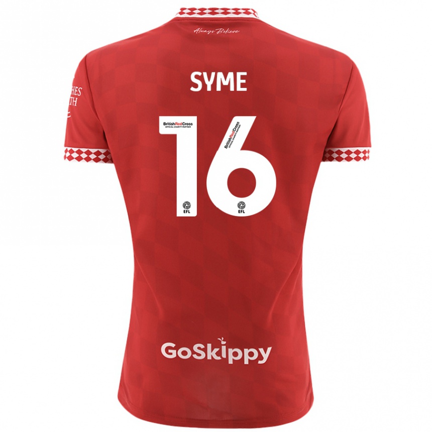 Niño Fútbol Camiseta Emily Syme #16 Rojo 1ª Equipación 2024/25 México