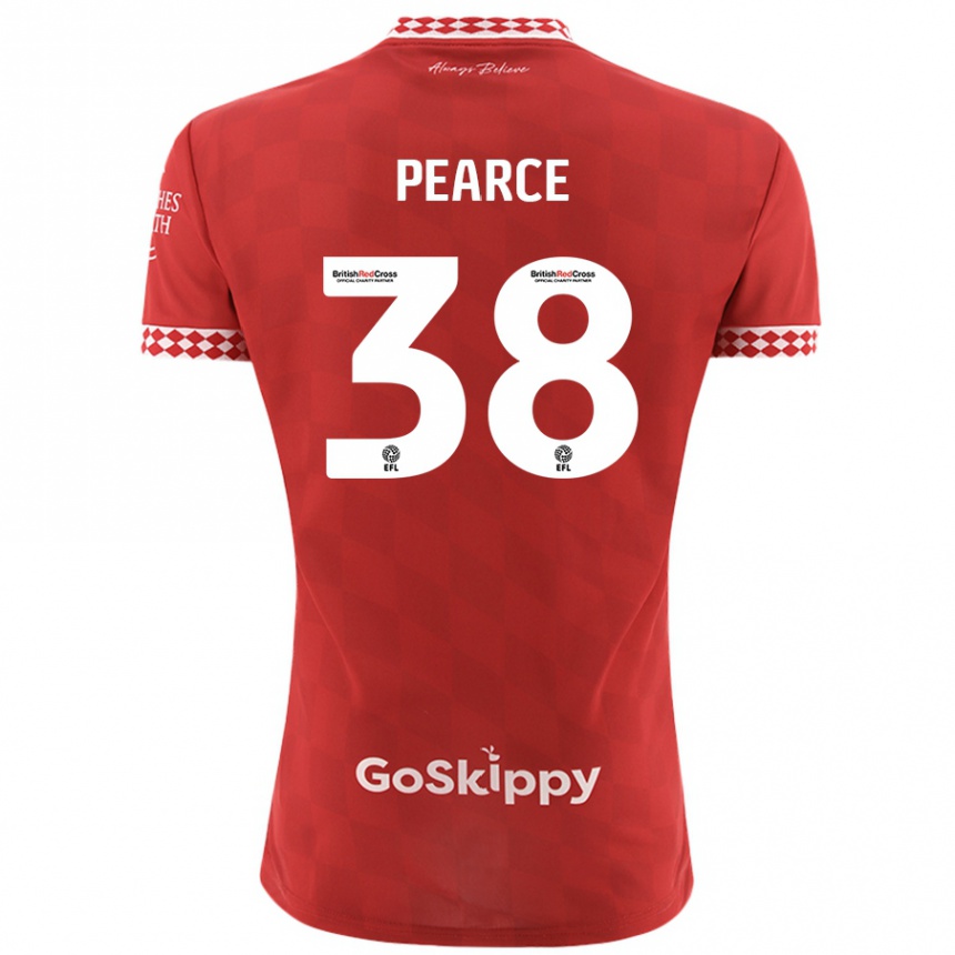 Niño Fútbol Camiseta Manon Pearce #38 Rojo 1ª Equipación 2024/25 México