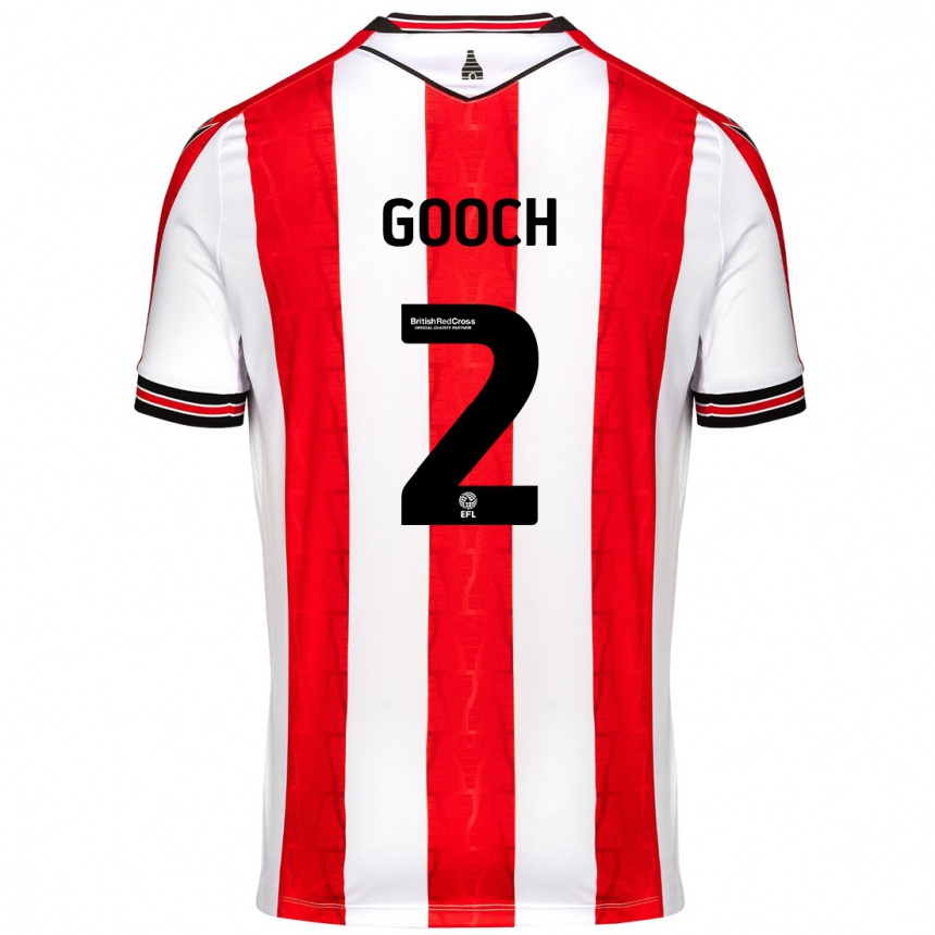 Niño Fútbol Camiseta Lynden Gooch #2 Rojo Blanco 1ª Equipación 2024/25 México