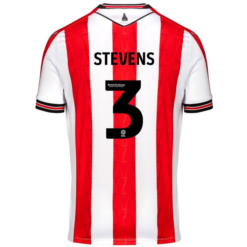 Niño Fútbol Camiseta Enda Stevens #3 Rojo Blanco 1ª Equipación 2024/25 México