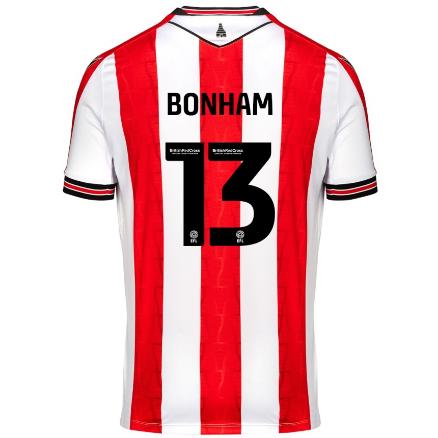 Niño Fútbol Camiseta Jack Bonham #13 Rojo Blanco 1ª Equipación 2024/25 México