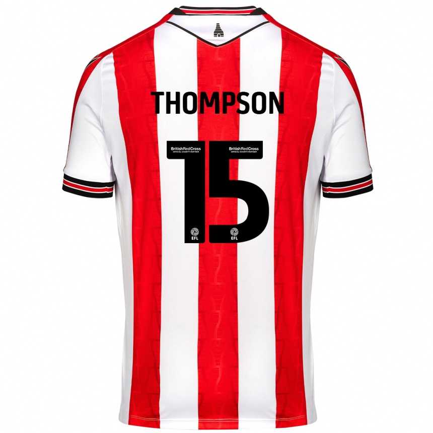 Niño Fútbol Camiseta Jordan Thompson #15 Rojo Blanco 1ª Equipación 2024/25 México