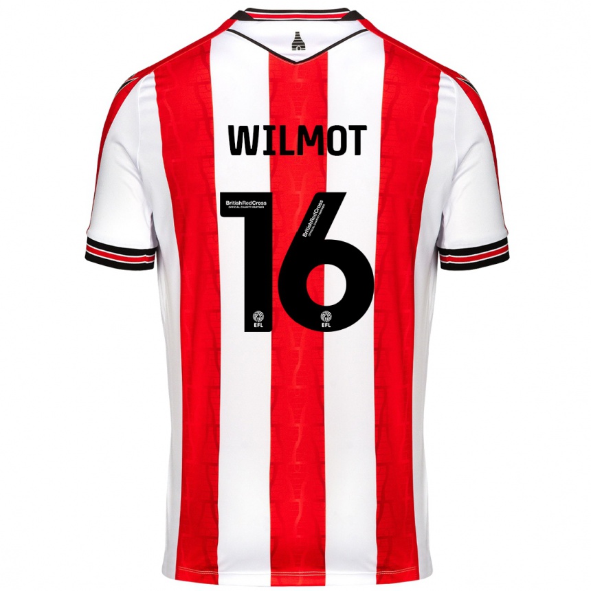 Niño Fútbol Camiseta Ben Wilmot #16 Rojo Blanco 1ª Equipación 2024/25 México