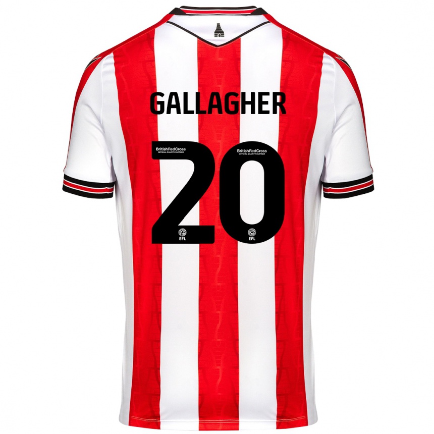 Niño Fútbol Camiseta Sam Gallagher #20 Rojo Blanco 1ª Equipación 2024/25 México