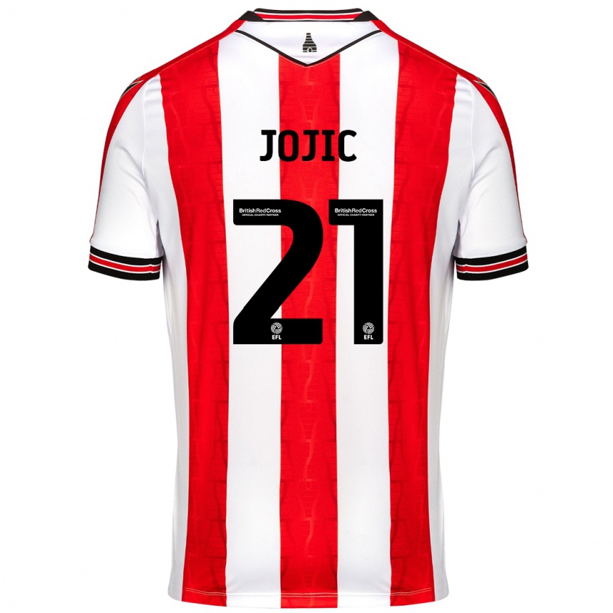 Niño Fútbol Camiseta Nikola Jojic #21 Rojo Blanco 1ª Equipación 2024/25 México