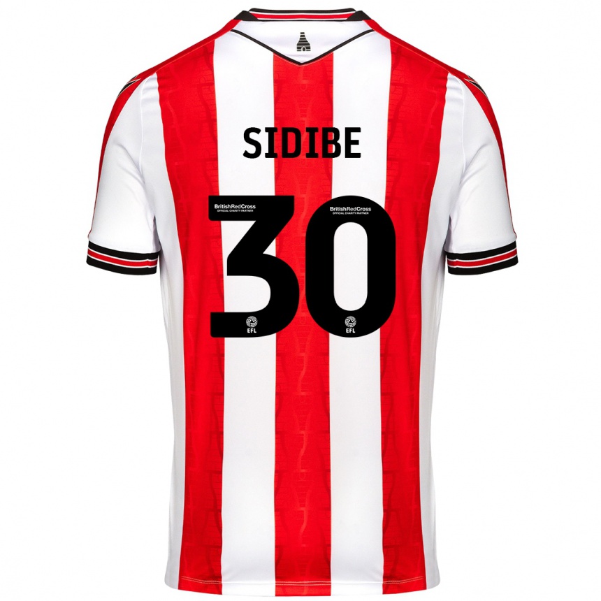 Niño Fútbol Camiseta Souleymane Sidibe #30 Rojo Blanco 1ª Equipación 2024/25 México