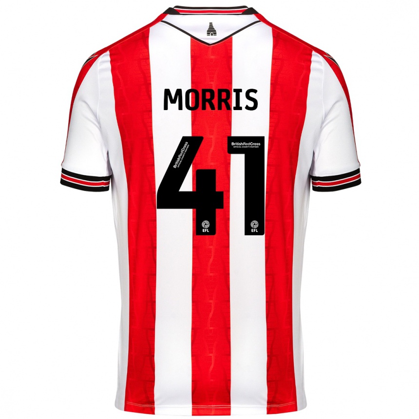 Niño Fútbol Camiseta Scott Morris #41 Rojo Blanco 1ª Equipación 2024/25 México