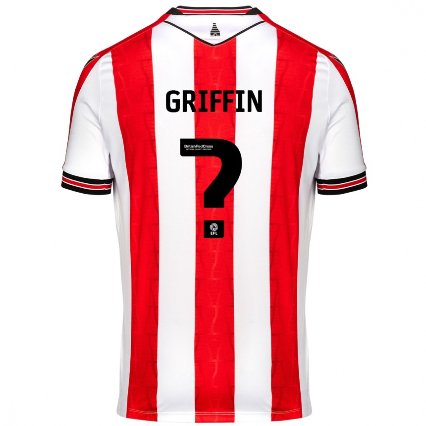 Niño Fútbol Camiseta Jake Griffin #0 Rojo Blanco 1ª Equipación 2024/25 México