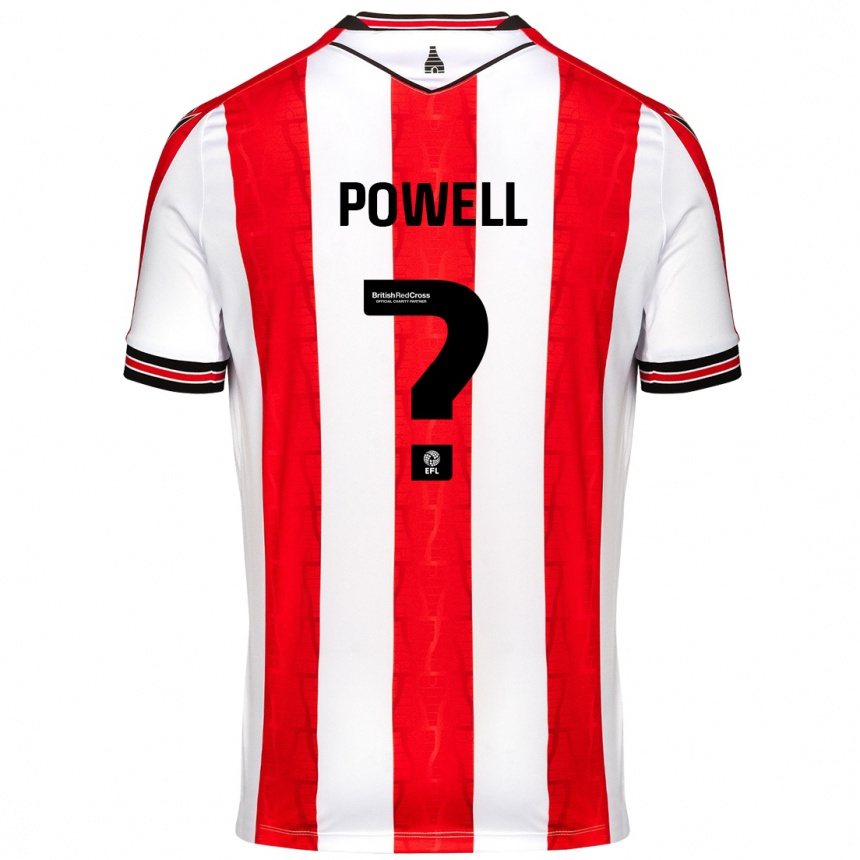 Niño Fútbol Camiseta Owen Powell #0 Rojo Blanco 1ª Equipación 2024/25 México