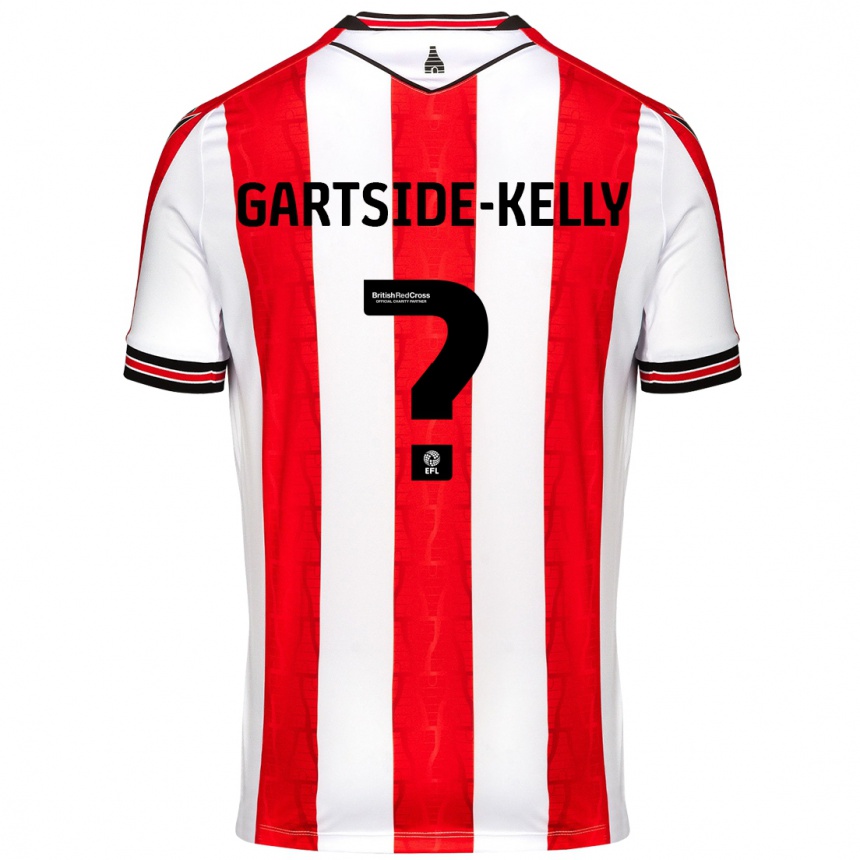 Niño Fútbol Camiseta Gabriel Gartside-Kelly #0 Rojo Blanco 1ª Equipación 2024/25 México